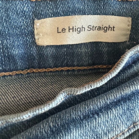 FRAME Le High Rise Straight Ankle Slit - Picture 8 of 9